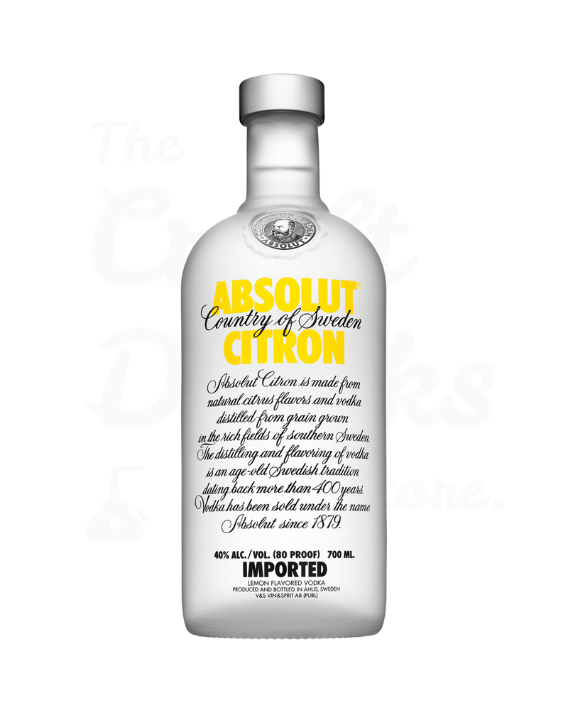 Absolut Citron Vodka - The Craft Drinks Store