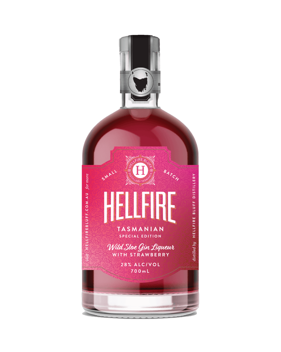 Hellfire Bluff Wild Sloe Gin Liqueur with Strawberry 700mL The Craft